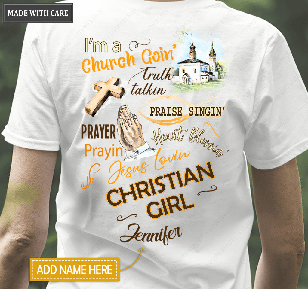 Personalized Church Girl Tshirt