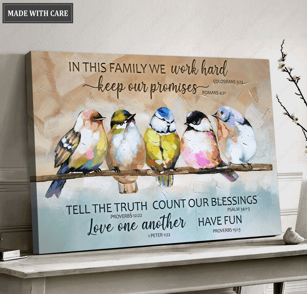 In This Family Bible Verse Wall Art