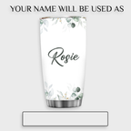 Green Leaf Every Day God Thinks Of You Custom Tumbler Birthday Gifts For Women Christian Gifts Custom Name Gift - Personalized Stainless Steel Tumbler