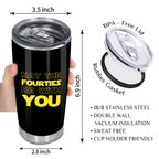 40th Birthday Black Tumbler May The Fourties Be With You Custom Gifts Men Women Stainless Steel Tumbler - Personalized Stainless Steel Tumbler