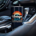 40th Birthday Vintage Rainbow 1983 Original Parts Aged To Perfection Custom Gifts Men Women Stainless Steel Tumbler - Personalized Stainless Steel Tumbler