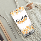 Vintage Floral 70th Birthday Funny 21 With 49 Years Experience Custom Tumbler - Personalized Stainless Steel Tumbler