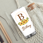 Christian Bible Verse Sunflower Faith You Are Religious Inspirational Custom Tumbler Gifts - Personalized Stainless Steel Tumbler