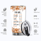 Christian Bible Verse You Are Religious Inspirational Custom Tumbler Gifts - Personalized Stainless Steel Tumbler