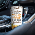 Inspirational Gifts Vintage Cheetah Sunflower Rainbow You're Awesome Custom Tumbler Gifts - Personalized Stainless Steel Tumbler