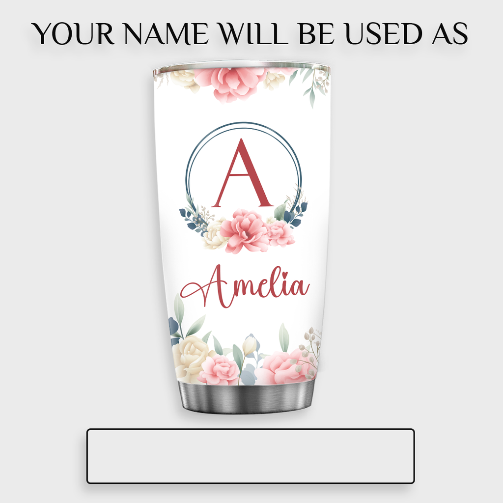 Pink Flower Faith Identity In Christ You Are Religious Inspirational Custom Tumbler Gifts - Personalized Stainless Steel Tumbler
