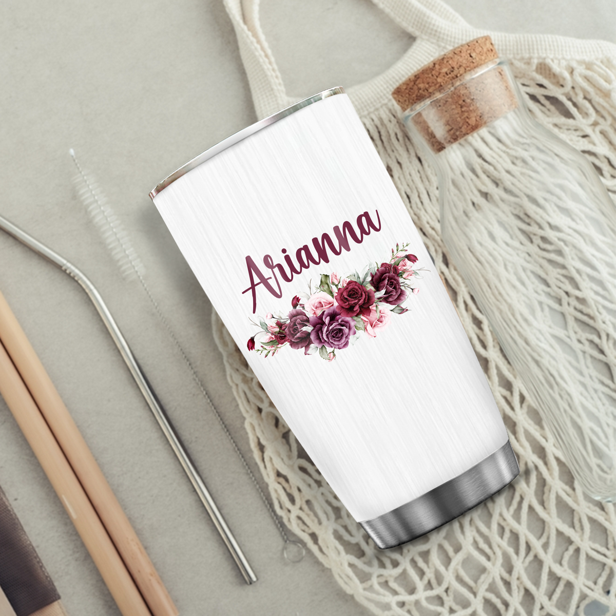 Roses Flower Faith Identity In Christ You Are Religious Inspirational Custom Tumbler Gifts - Personalized Stainless Steel Tumbler
