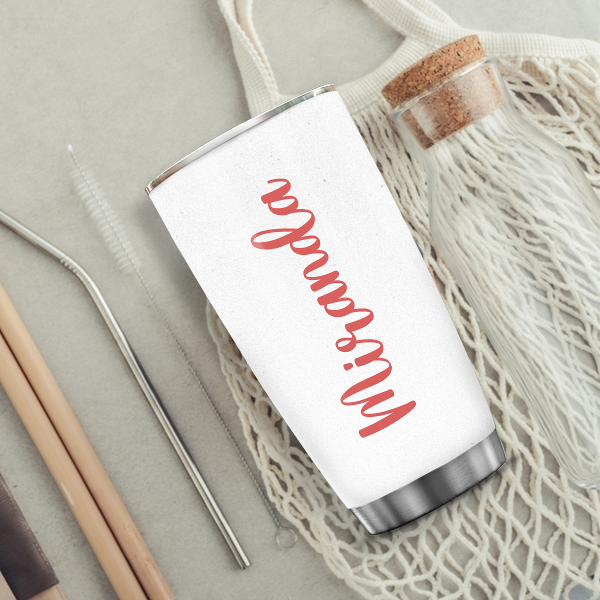 Inspirational Flower Thank You Custom Tumbler Gifts - Personalized Stainless Steel Tumbler