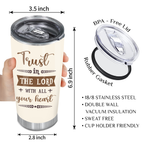 Trust In The Lord Religious Inspirational Custom Tumbler Gifts - Personalized Stainless Steel Tumbler