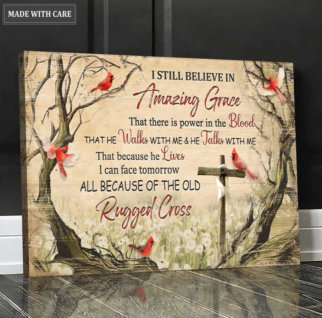 Cardinal Vintage Field Amazing Grace Wall Art