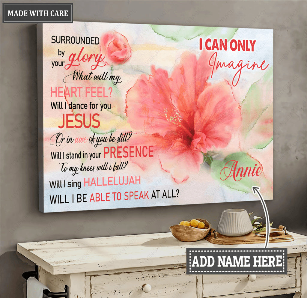 Personalized Hibiscus Glory Spill Wall Art