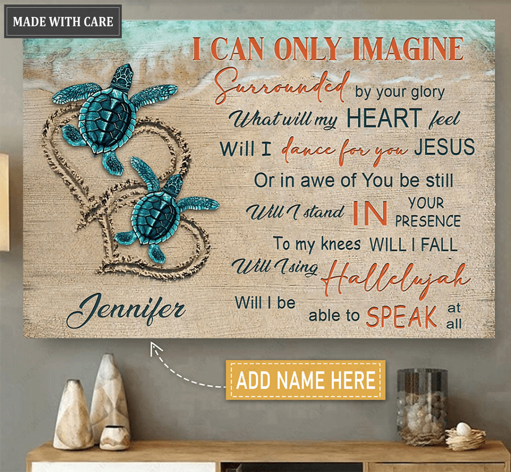 Personalized Two Turtle Of Glory Canvas Wall Art