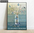 Blue Butterfly Will I Stand in Your presence Wall Art
