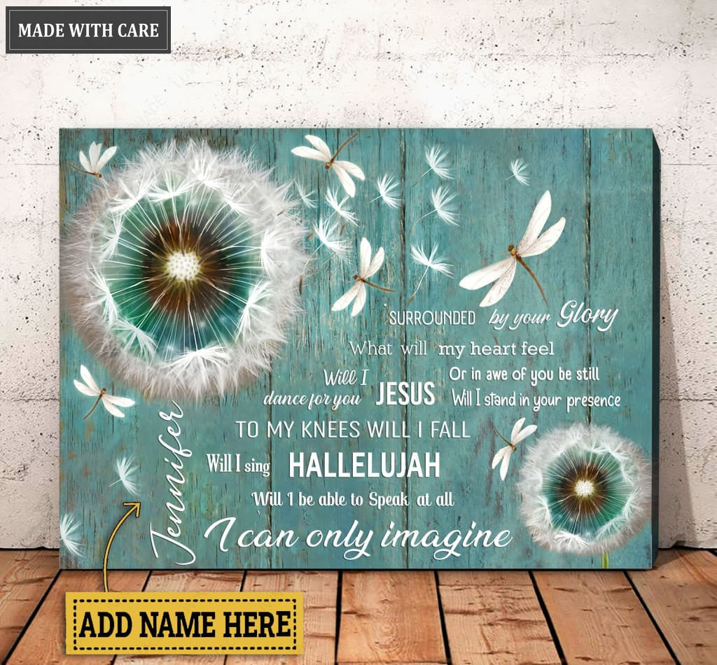 Personalized Green Wood Dandelion Glory Wall Art