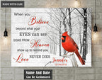 Personalized Snow White believe Cardinals Wall Art