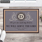 Monogram Griseldis Serve The Lord Personalized Doormat