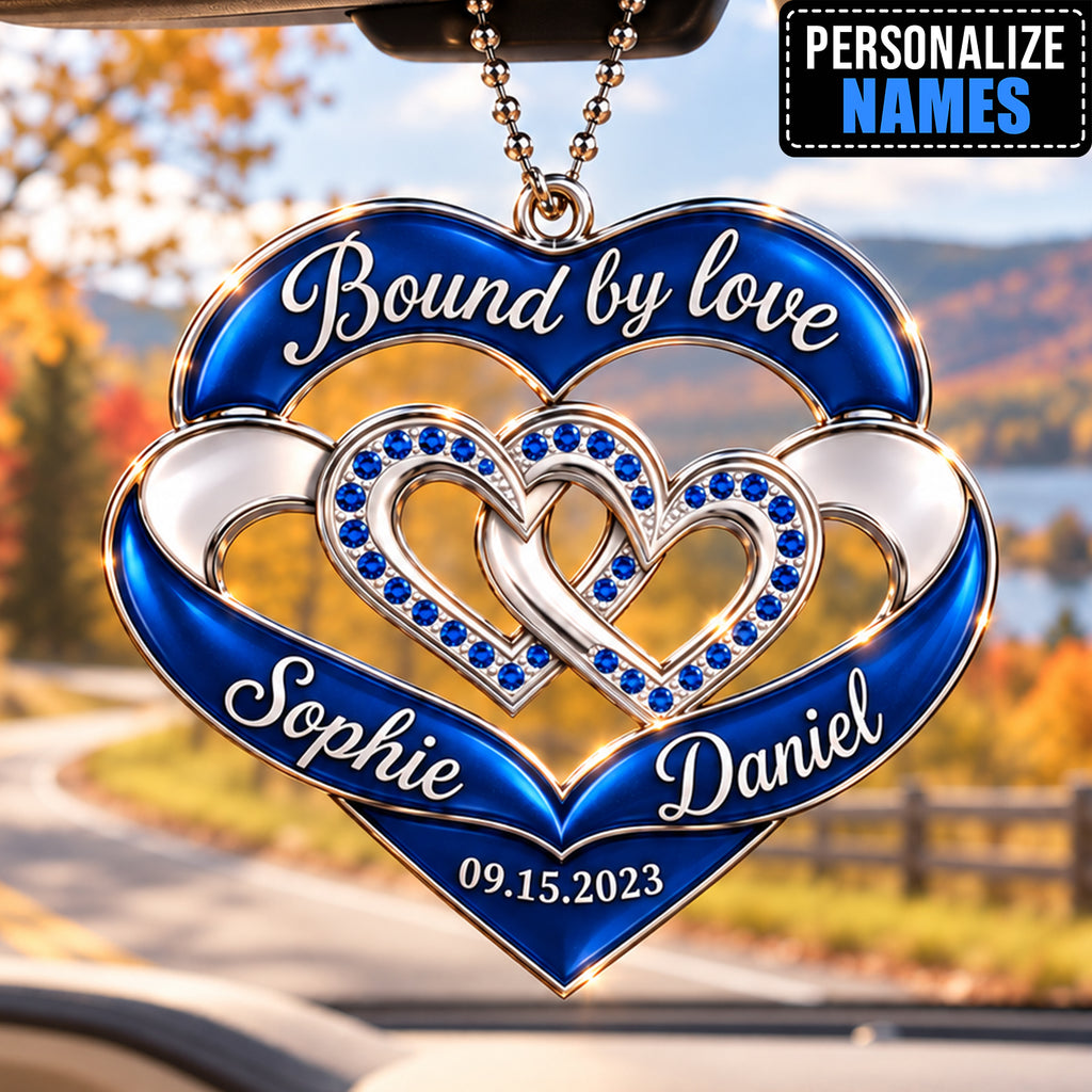 Personalized Names & Date Bound by Love Ornament - Anniversary Gift for Couple.