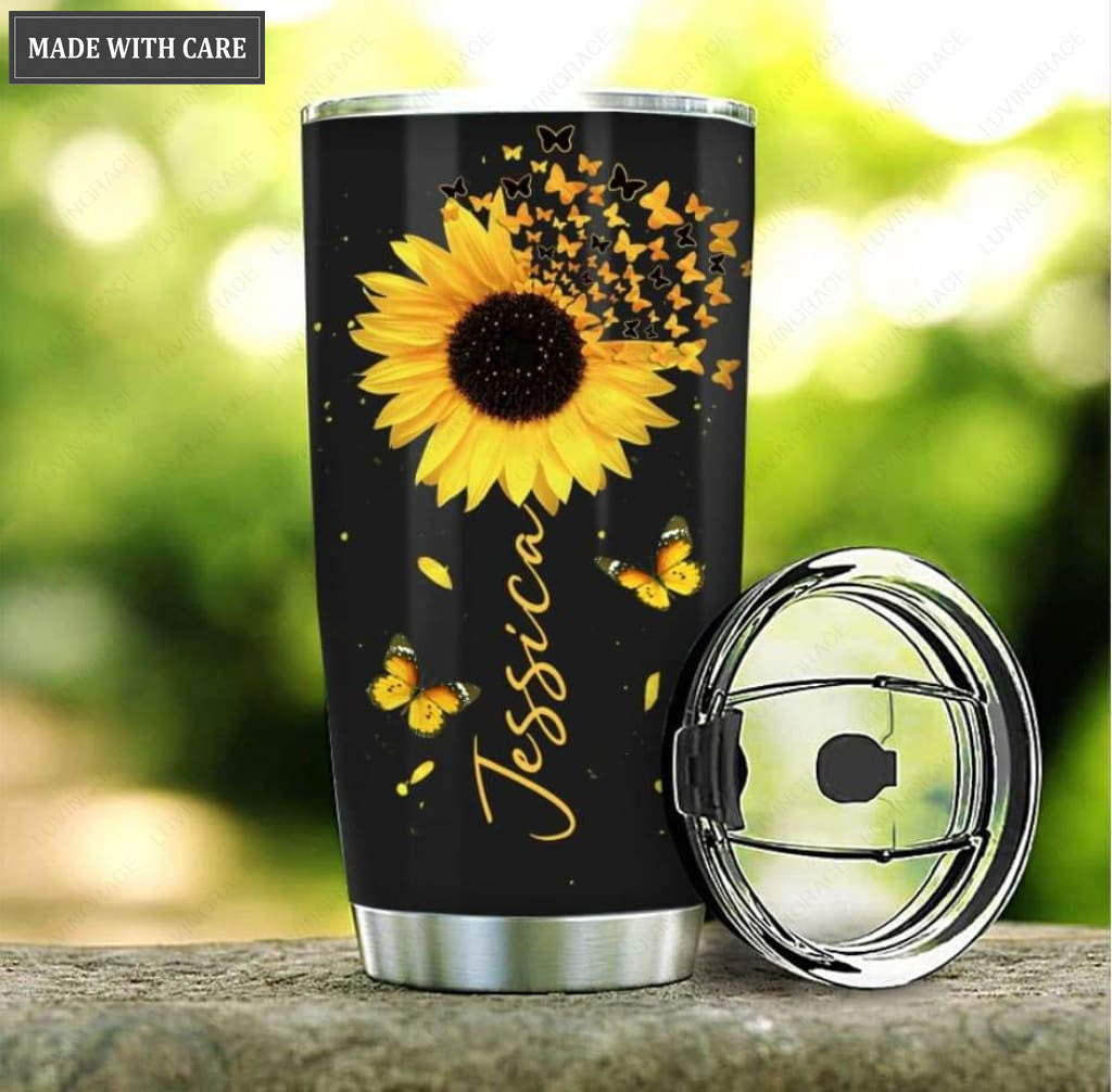Sunflower Will I Stand in Your Presence  Customized Tumbler