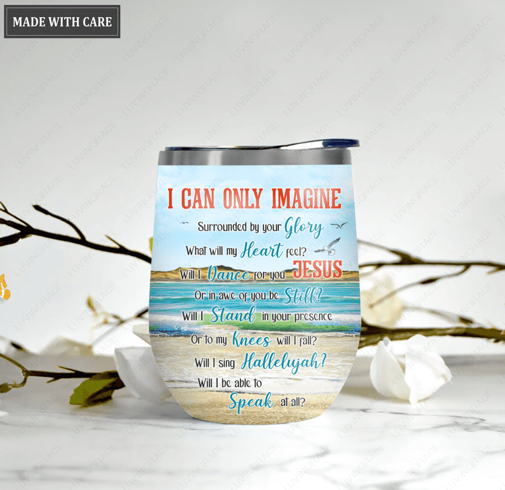 Flamingos By Glory Wine Tumbler