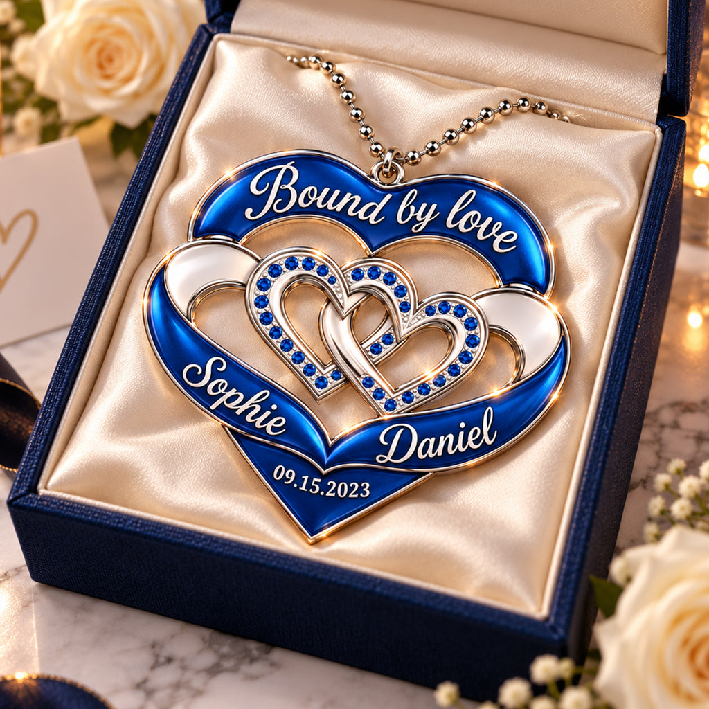 Personalized Names & Date Bound by Love Ornament - Anniversary Gift for Couple.