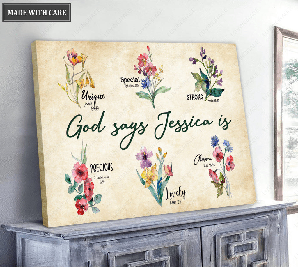 Personalized These Flowers Are You Wall Art