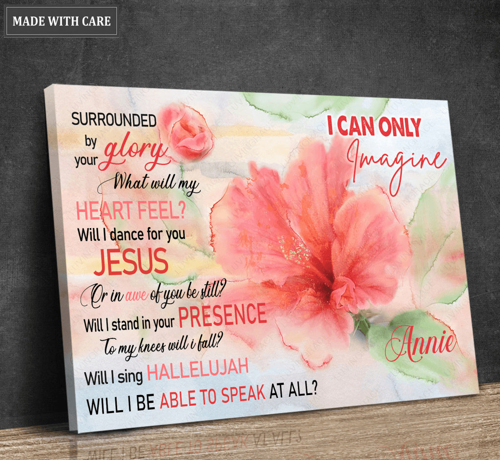 Personalized Hibiscus Glory Spill Wall Art