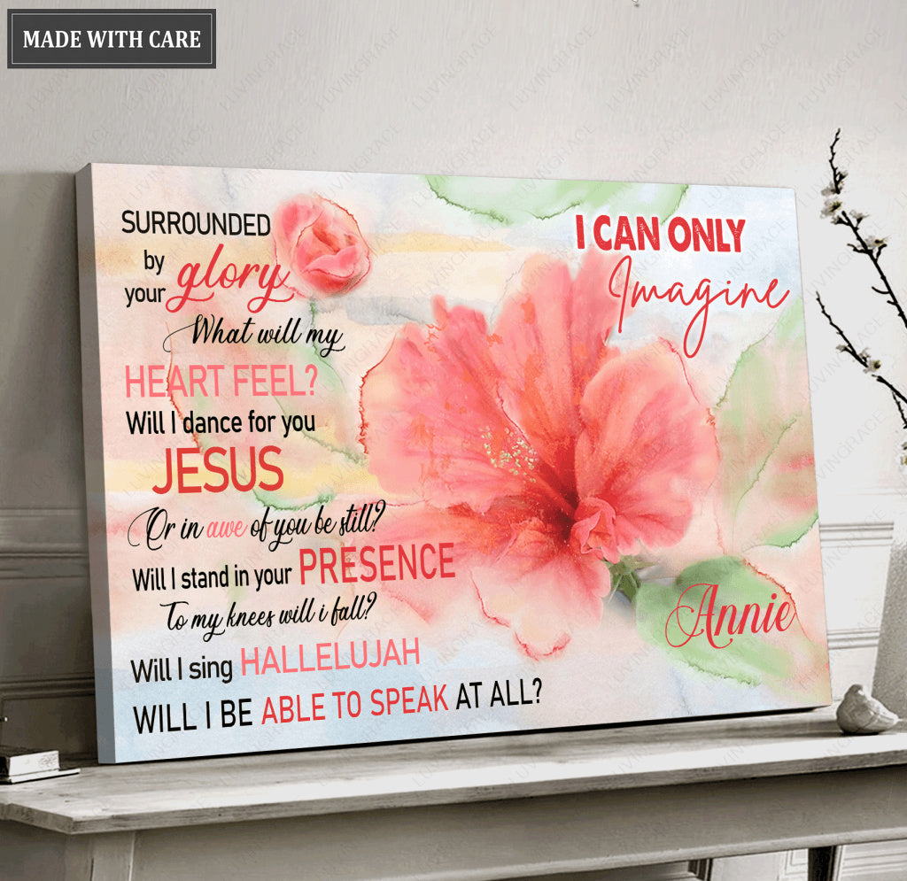 Personalized Hibiscus Glory Spill Wall Art