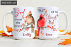 Personalized Mug Two Cardinals God Blessed