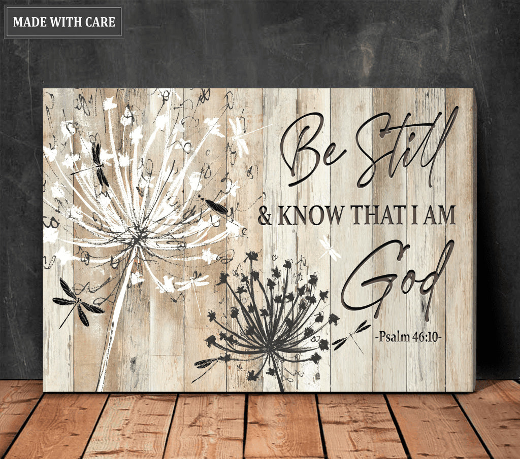 Personalized Black And White Dandelion Canvas Wall Art