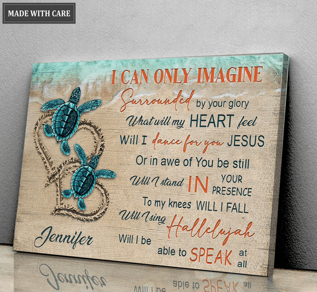 Personalized Two Turtle Of Glory Canvas Wall Art