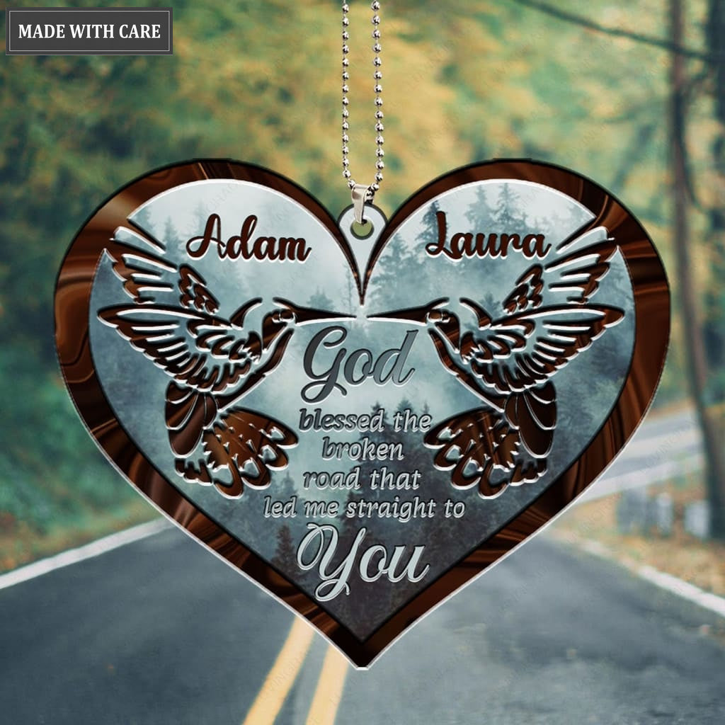 Printfamily M93 Hummingbird Couple God Blessed Personalized Ornament