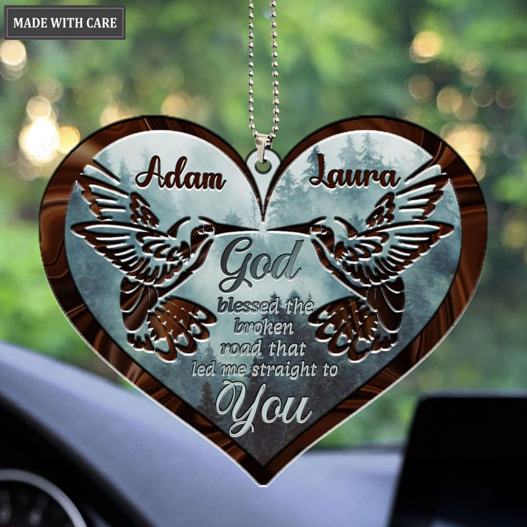 Printfamily M93 Hummingbird Couple God Blessed Personalized Ornament