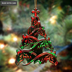 Horse Christmas Tree With Cross Ornament