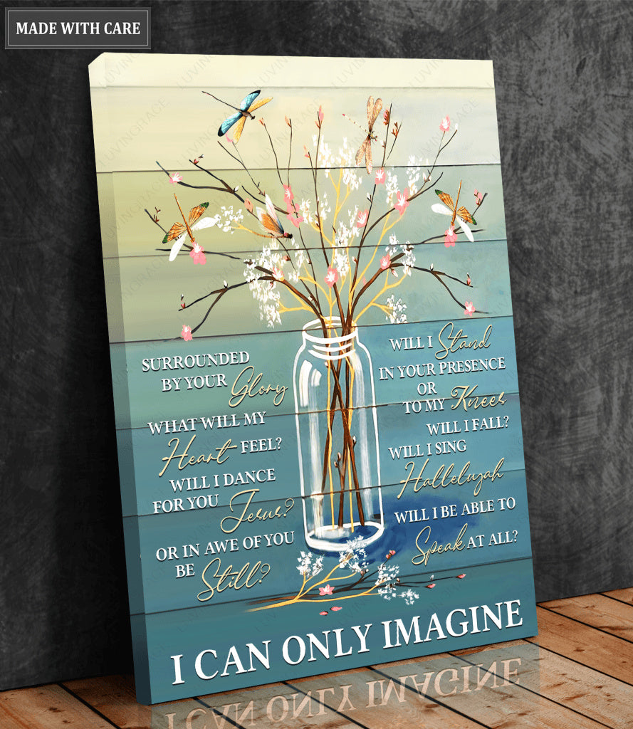 Jar Glory Dragonfly Poster And Canvas