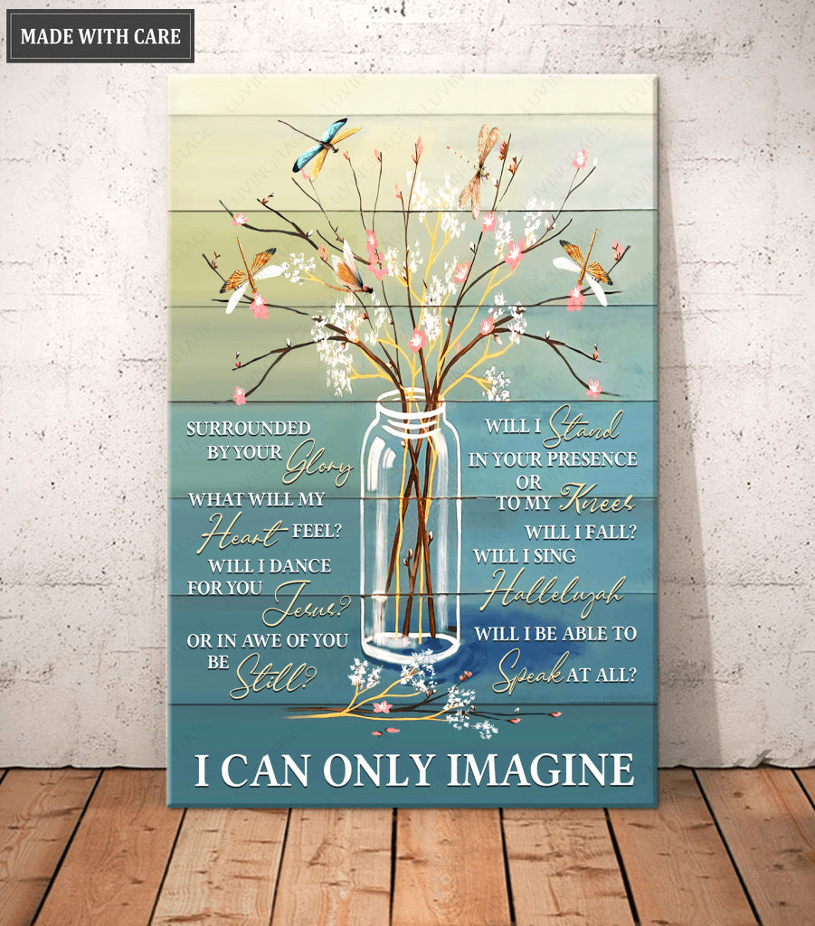 Jar Glory Dragonfly Poster And Canvas