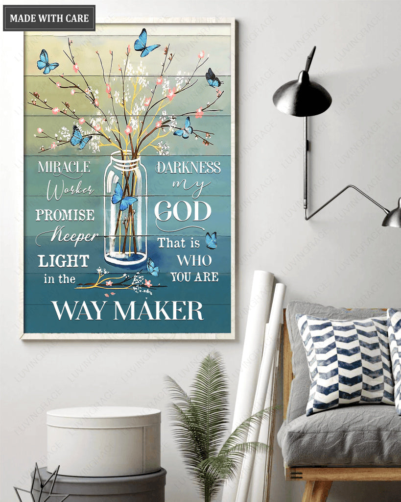 Jar Waymaker Butterfles Wall Art