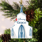 Amazing Grace Church Christian Ornament Gift Christmas Ornament Car Hanging