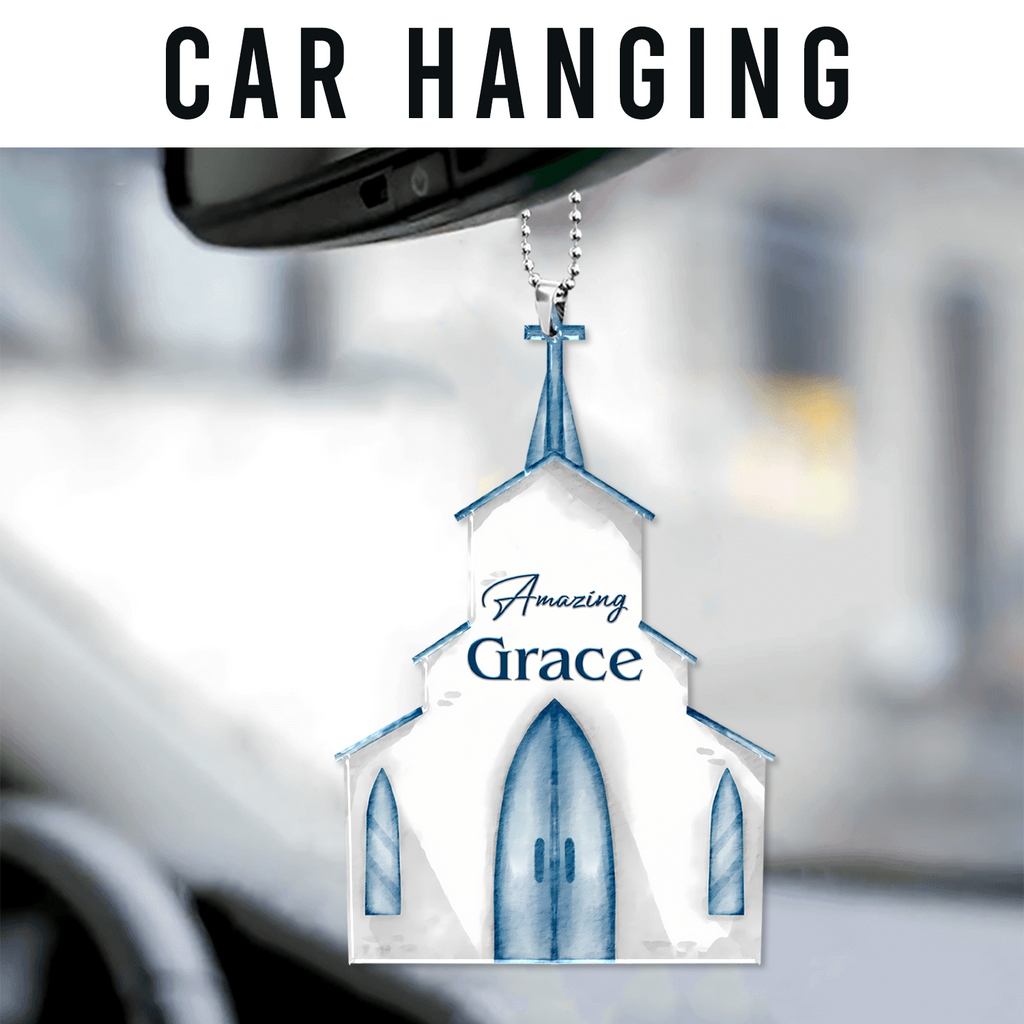 Amazing Grace Church Christian Ornament Gift Christmas Ornament Car Hanging