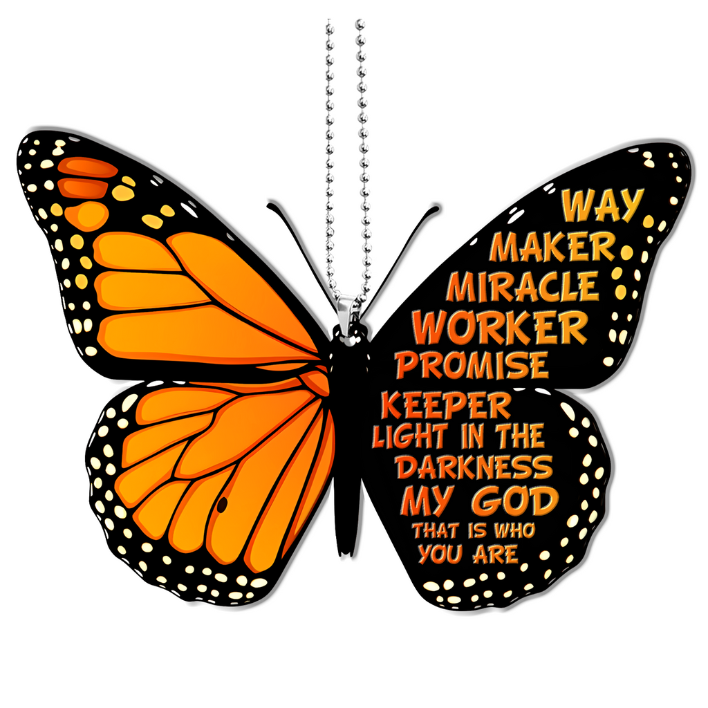 Butterfly Way Maker Christian Ornament Gift Bible Verse Christmas Ornament Car Hanging