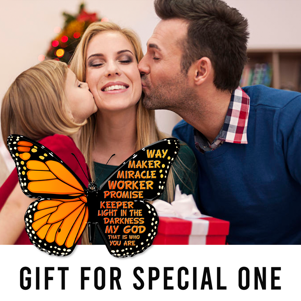 Butterfly Way Maker Christian Ornament Gift Bible Verse Christmas Ornament Car Hanging