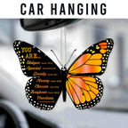 Monarch Butterfly You Are Christian Ornament Gift Bible Verse Christmas Ornament Car Hanging