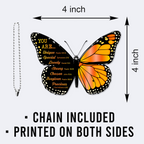 Monarch Butterfly You Are Christian Ornament Gift Bible Verse Christmas Ornament Car Hanging
