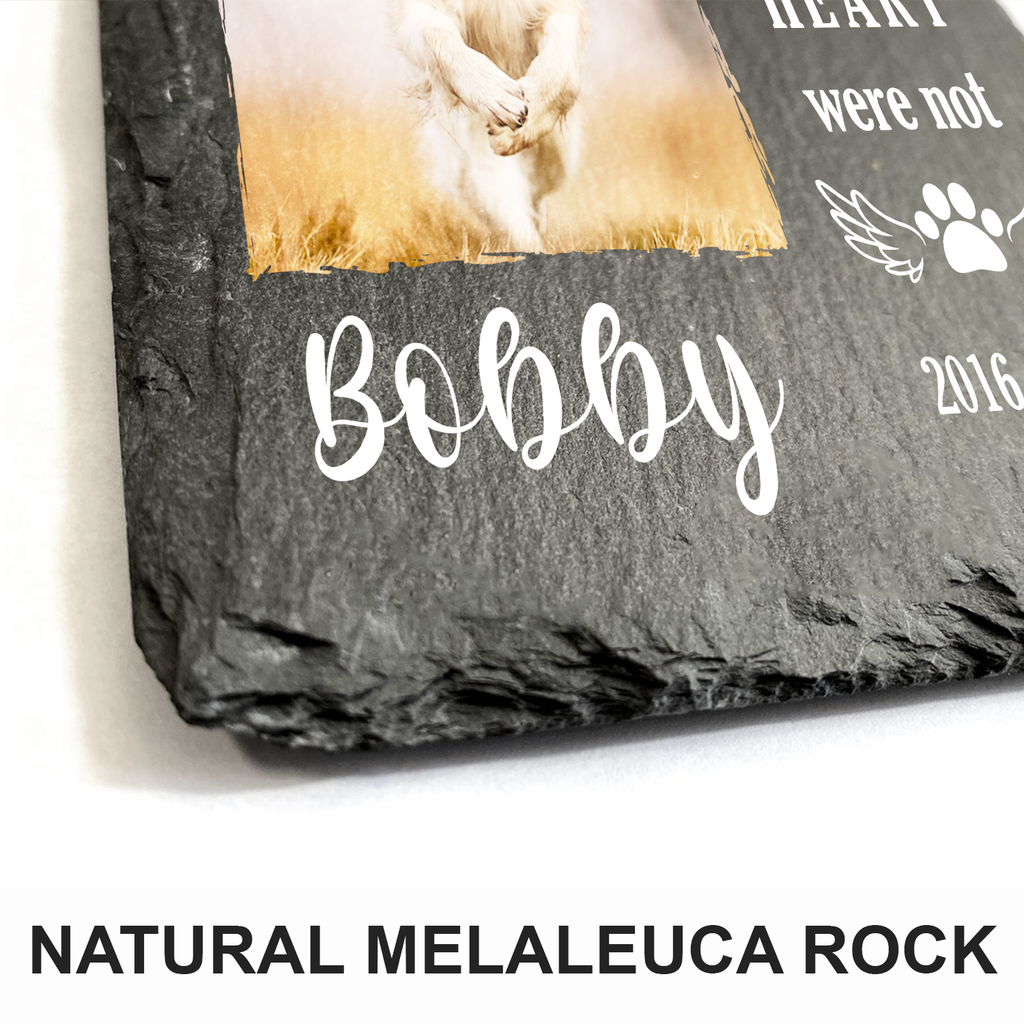 Dog Paw And Pet Photo Your Wings Were Ready Custom Dog Memorial Stone, Pet Memorial Gifts - Personalized Custom Memorial Tombstone