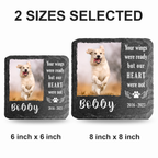 Dog Paw And Pet Photo Your Wings Were Ready Custom Dog Memorial Stone, Pet Memorial Gifts - Personalized Custom Memorial Tombstone