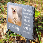 Dog Paw And Pet Photo Your Wings Were Ready Custom Dog Memorial Stone, Pet Memorial Gifts - Personalized Custom Memorial Tombstone