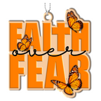 Faith Over Fear Butterflies Christian Ornament Gift Christmas Ornament Car Hanging
