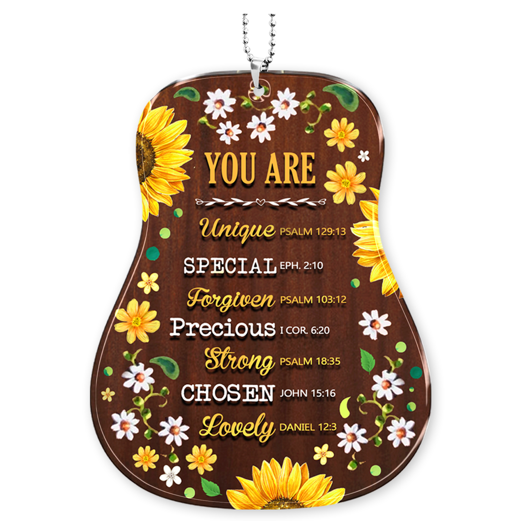 Colorful Flower Guitar You Are 2023 Christmas Ornaments