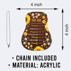 Colorful Flower Guitar You Are 2023 Christmas Ornaments