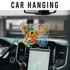 Colorful Flowers Butterfly Way Maker Christian Ornament Gift Christmas Acrylic Transparent Ornament Car Hanging