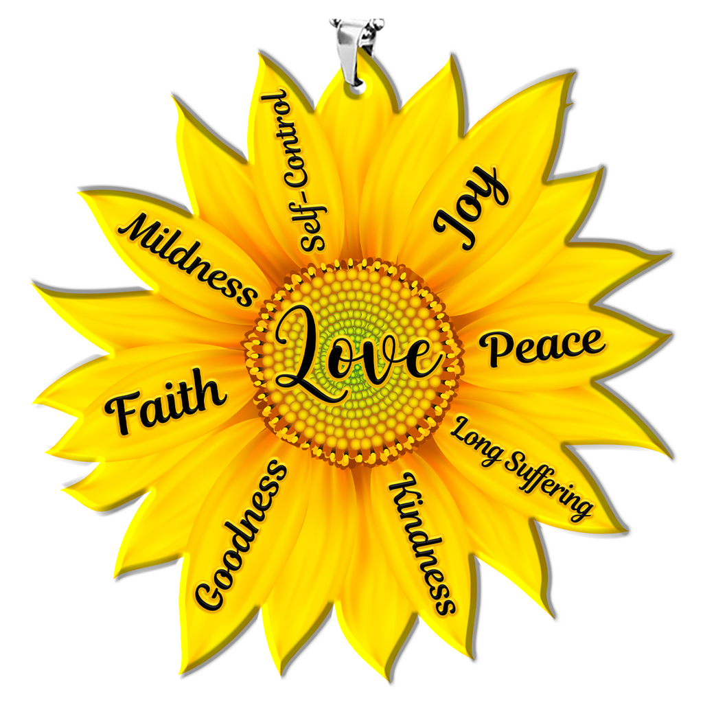 Sunflower Fruit Of The Spirit Christian Ornament Gift Christmas Ornament Car Hanging